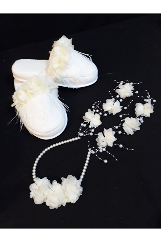 Maternity Sets Women's Slippers Crown with Earrings – Maternity Set, Stylish Design, Women's Accessory – Maternity Set – L