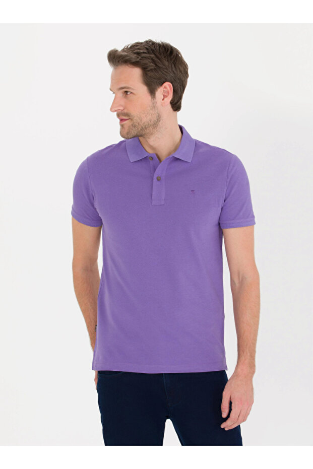 Slim Fit Polo Yaka Basic Tişört - 1