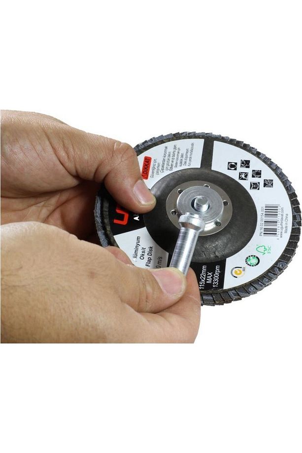 Metal Ahşap Flap Disk ZIMPARA115MM Set Matkap Aparatı 6 Parça - 4