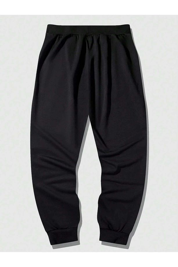 Goth Guys Slogan & Skull & Spider Graphic Drawstring Waist Eşofman Altı - 2