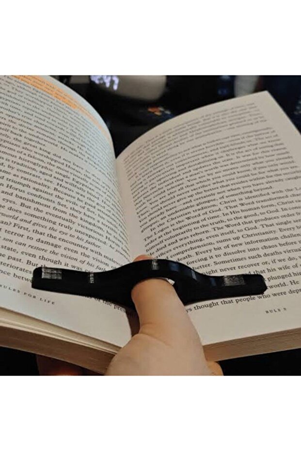 Finger Hole Book Page Holder Reading Apparatus