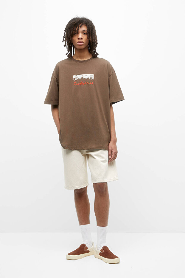 Foo Fighters baskılı t-shirt - 2