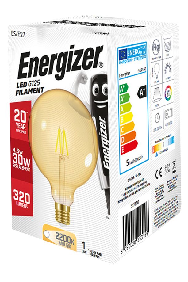 Led Filament Dev Ampul 178mm A+ Enerji 4,5W/30W 320 Lümen JB024 - 2