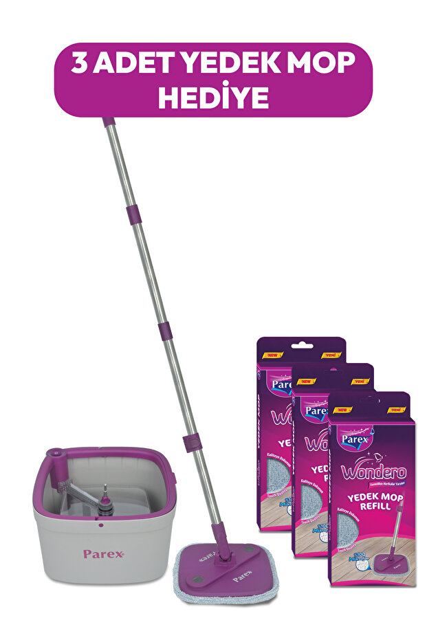 Wondero Automatic Cleaning Set - 3 Spare Mops - 1