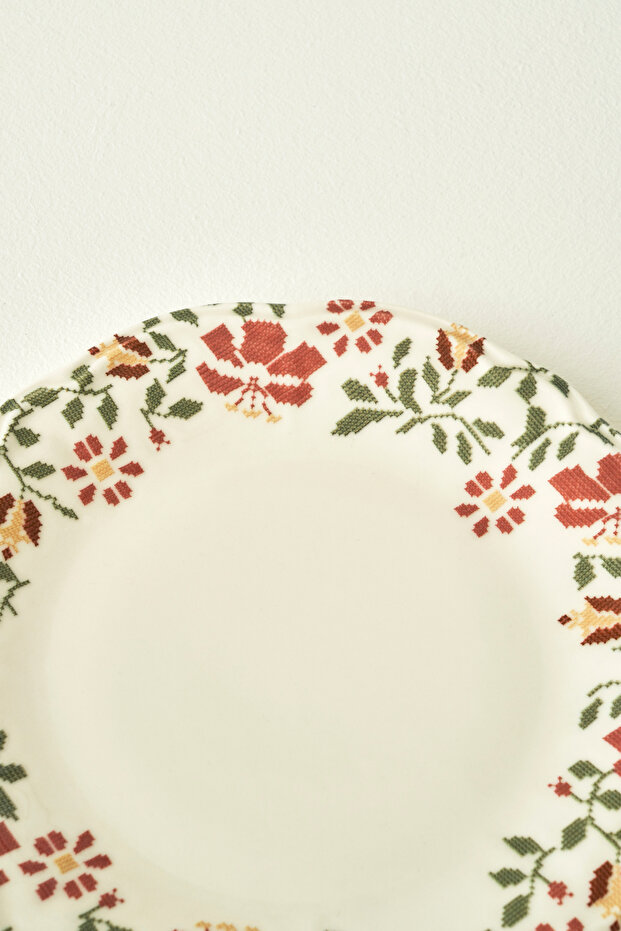 X Bella Maison Peony Porselen 4'lü Servis Tabağı 25,5cm TPHAW26TBK00044 - 3