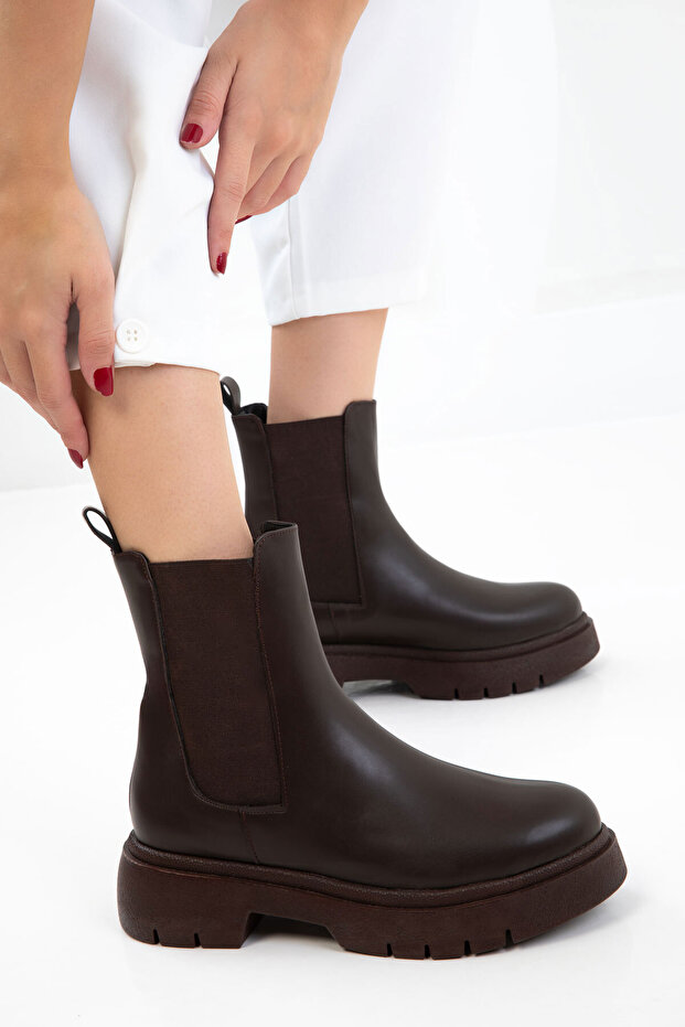 Kahve Kadın Bot & Bootie 21092 - 2
