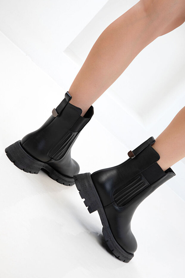 Siyah Kadın Bot & Bootie 21039 - 4