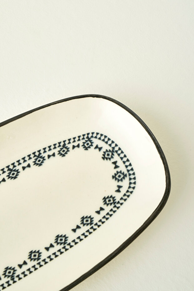 X Bella Maison Native Porselen 2'li Oval Sunum Tabağı Seti TPHAW26TBK00037 - 4