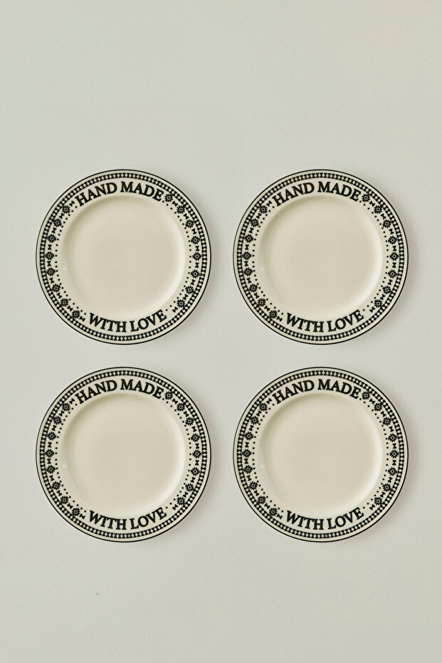 X Bella Maison Native Porselen 4'lü Servis Tabağı 25,5cm TPHAW26TBK00033 - 3