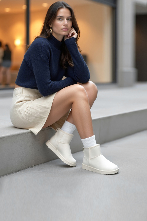 DS.Oggo B. Bej Kadın Bot Günlük Sneaker - 1