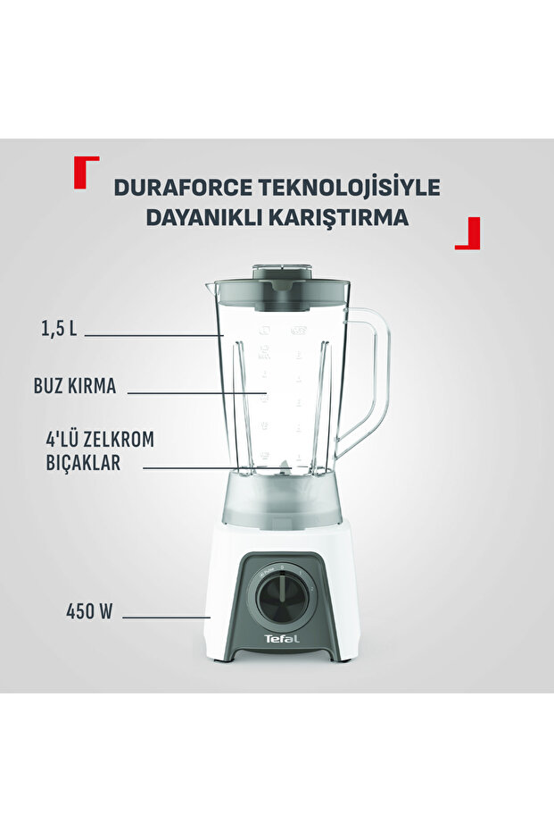 Blendeo+ Blender, 450W, 2 Hız Ayarı, 1.5L Sürahi ve Baharat - Kahve Çekirdeği Öğütücüsü - 5
