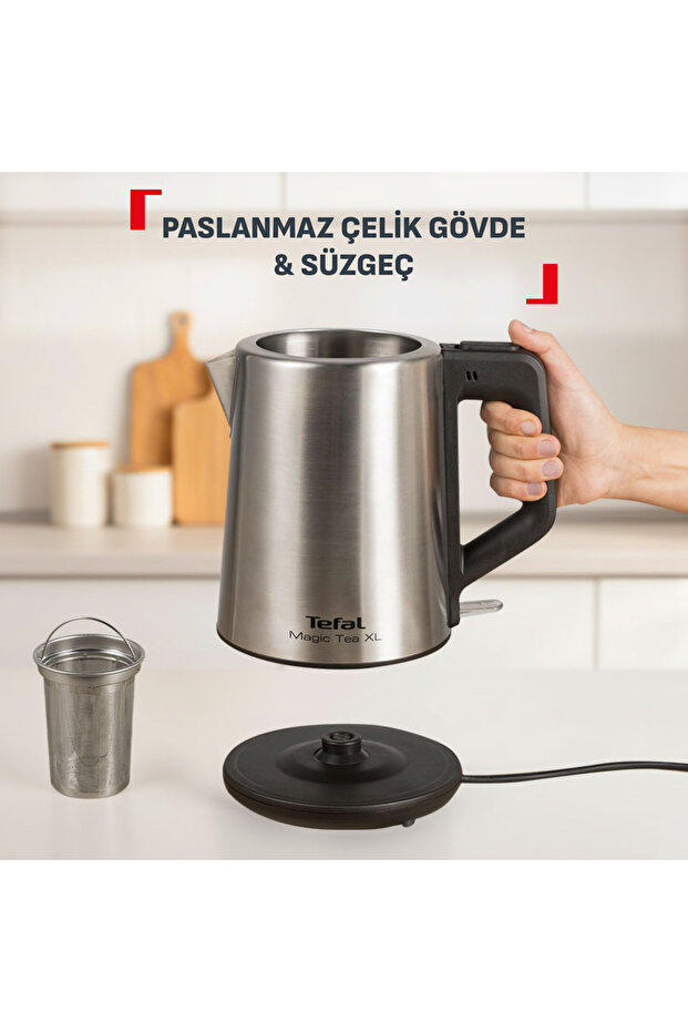 Magic Tea XL 1.2 Liter Glass Teapot, 1.8 Liter 1650 Watt Stainless Steel Tea Maker - 9100046963 - 2