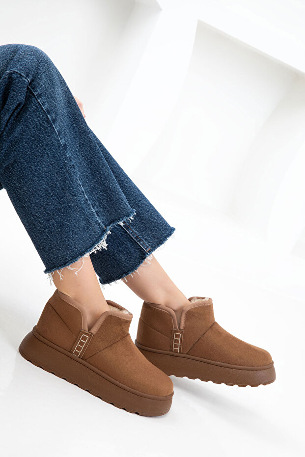 Taba Süet Kadın Bot & Bootie 21066 - 3