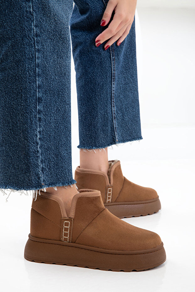 Taba Süet Kadın Bot & Bootie 21066 - 1