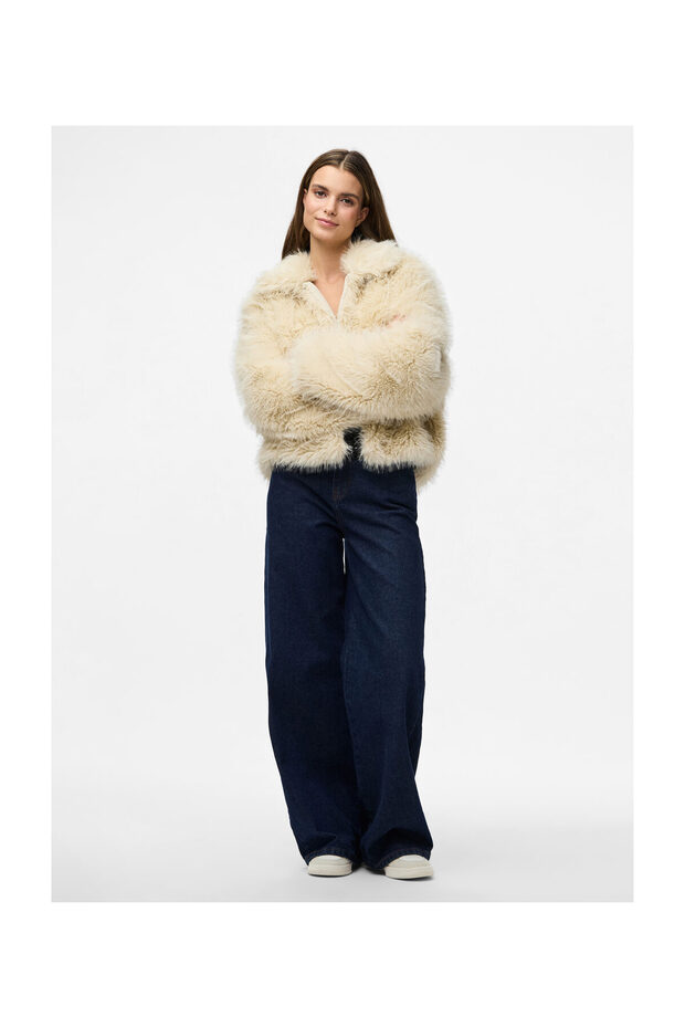 PCJILLA KURZE FLUFFIGE JACKE - 1