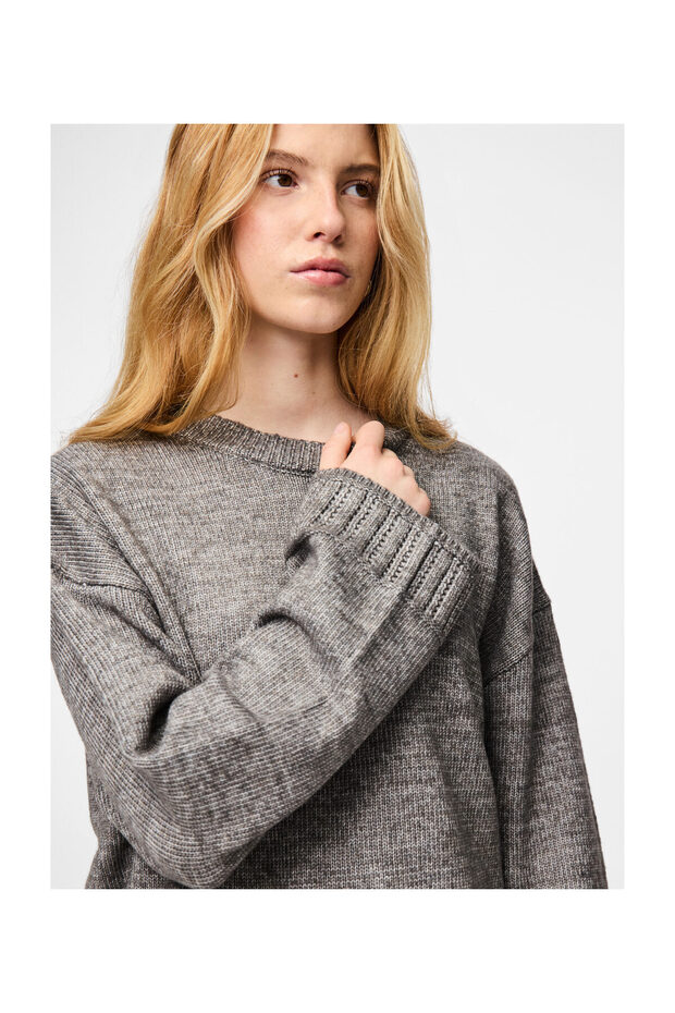 Pcorly Ls O-Neck Oversize Knit Pwp Bc - 3