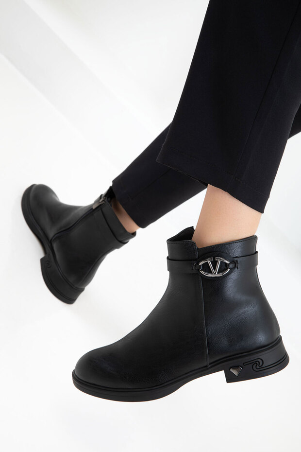 Siyah Kadın Bot & Bootie 21121 - 2