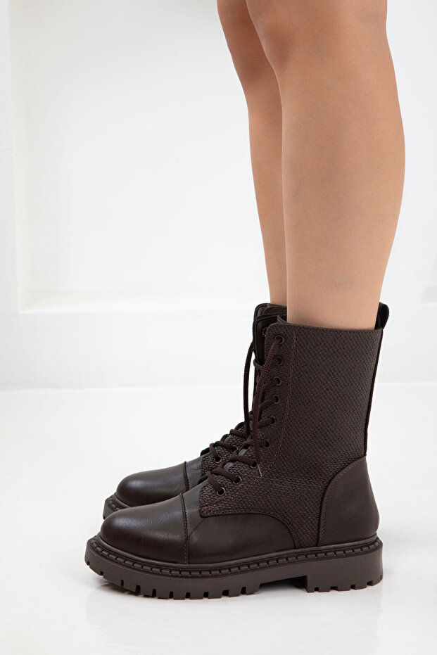 Kahve Kadın Bot & Bootie 21122 - 4