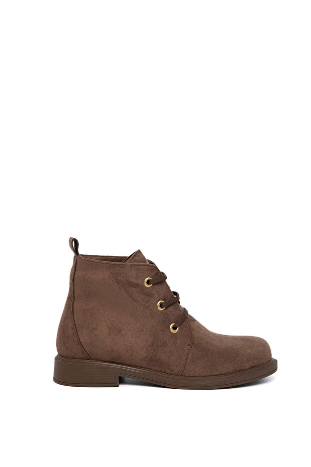 Kahve Süet Kadın Bot & Bootie 21006 - 4