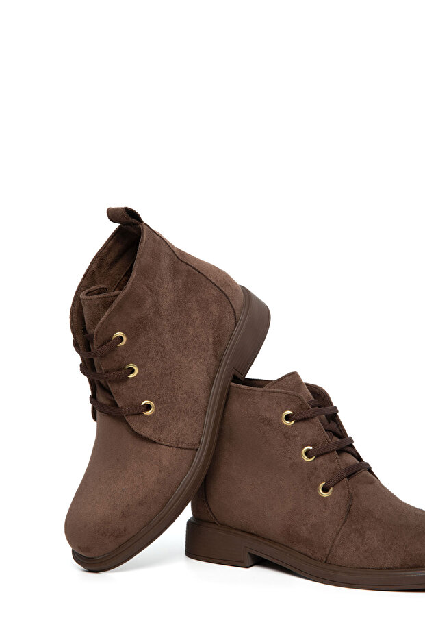 Kahve Süet Kadın Bot & Bootie 21006 - 5