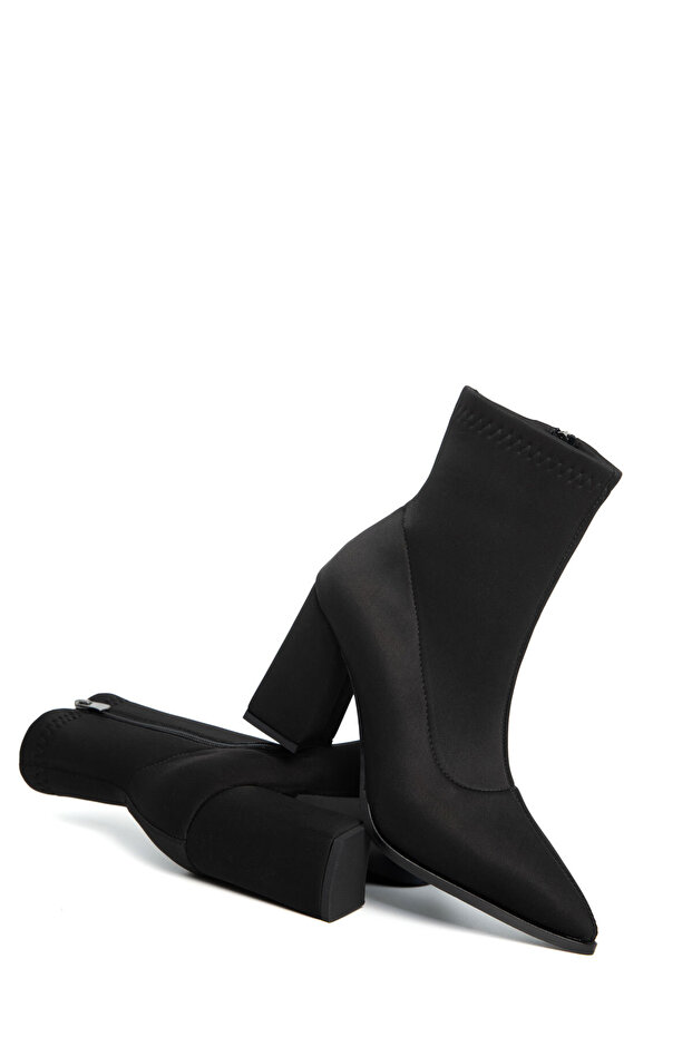 Siyah-Streç Kadın Bot & Bootie 21120 - 3