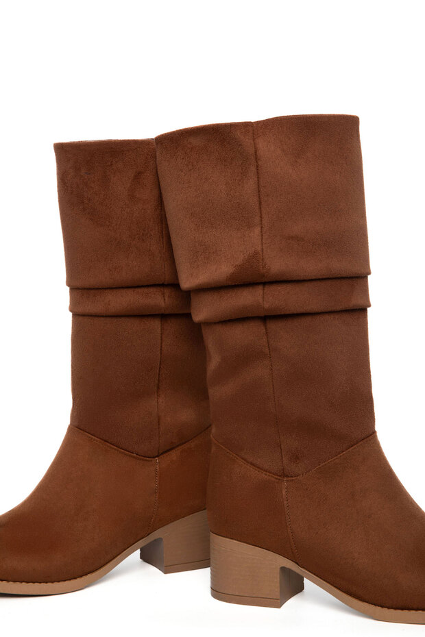 Kahve Süet Kadın Bot & Bootie 21013 - 5
