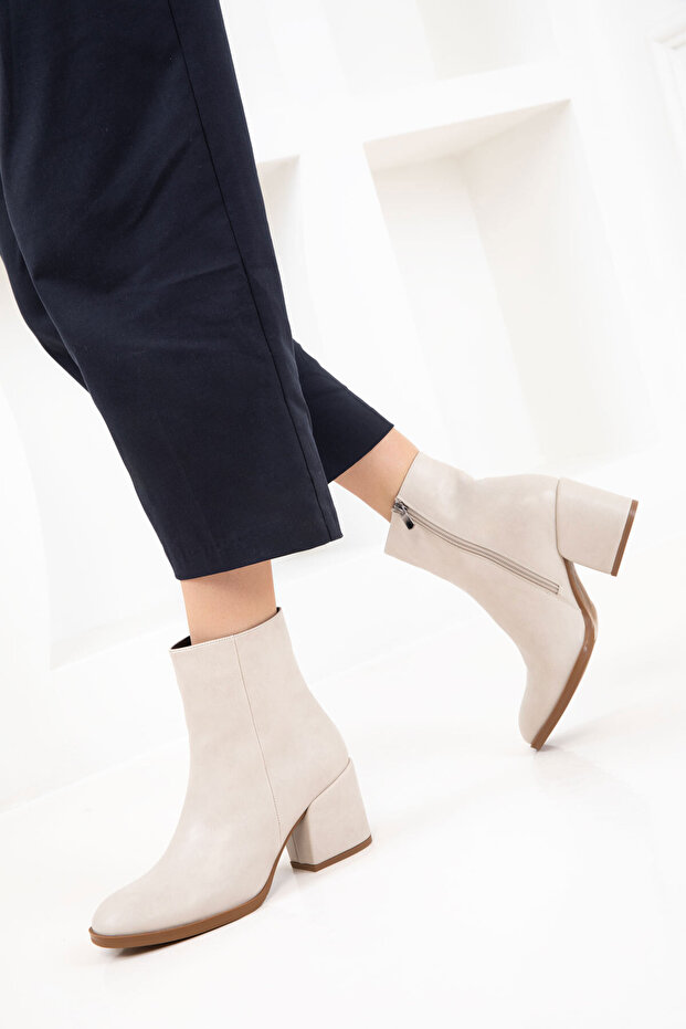 Bej Kadın Bot & Bootie 21142 - 4