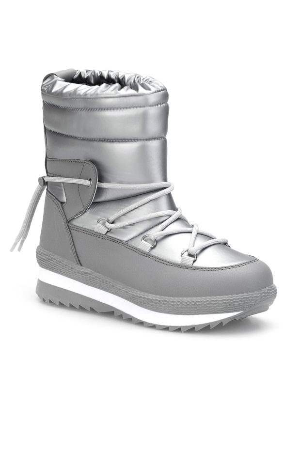 Ds.Arven Gray Lace-Up Women's Boots Casual Winter Shoes