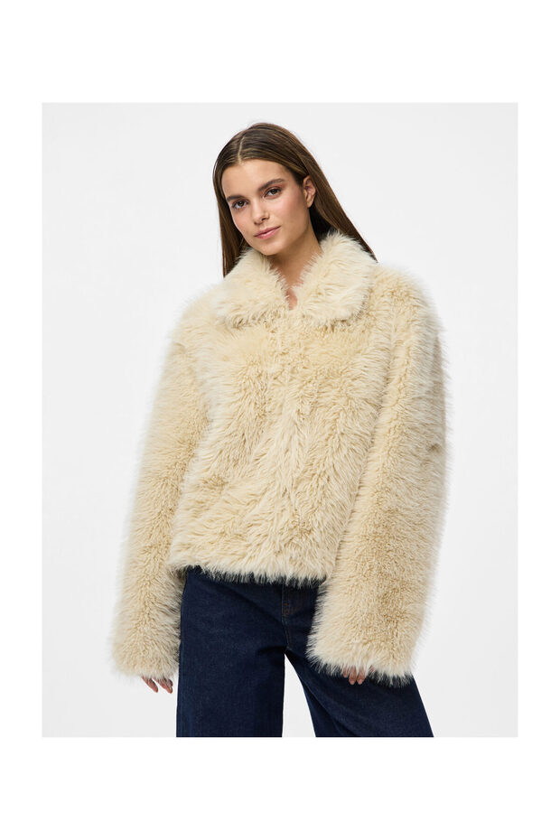 PCJILLA KURZE FLUFFIGE JACKE - 4