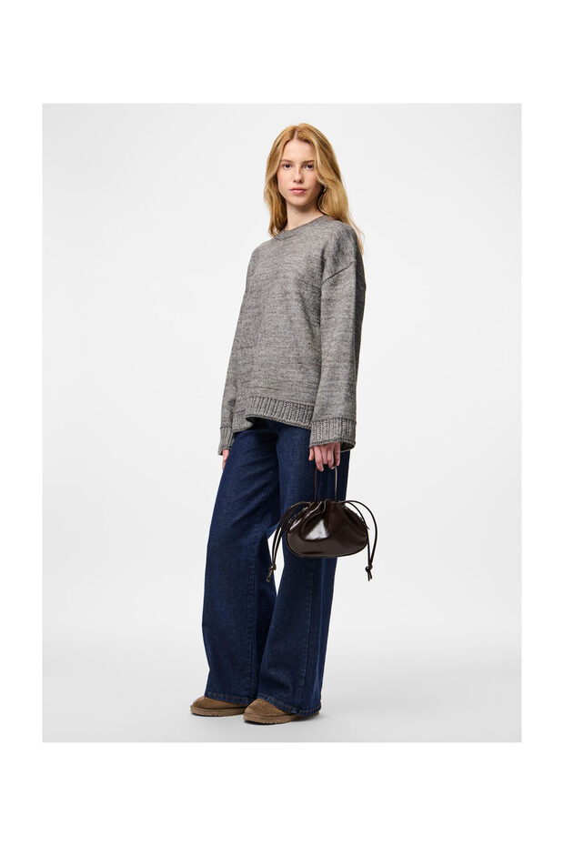 Pcorly Ls O-Neck Oversize Knit Pwp Bc - 1