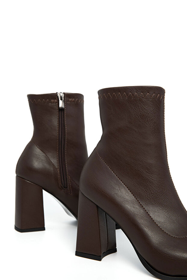 Kahve Kadın Bot & Bootie 21120 - 5