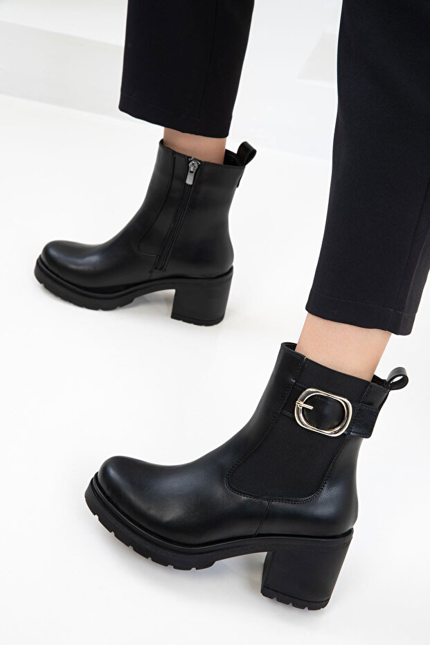 Siyah Kadın Bot & Bootie 21090 - 3