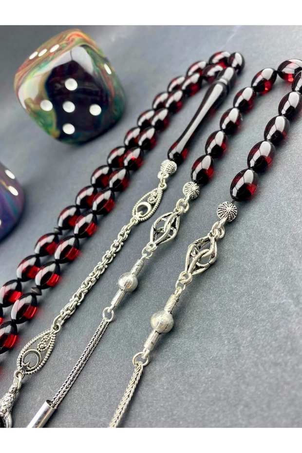 Sürmeli Kehribar Tesbih Ve Zaza Set - 3