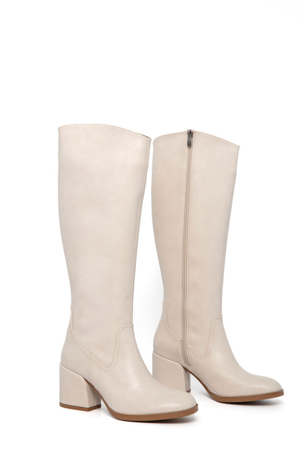 Beige Damenstiefel 21134 - 4