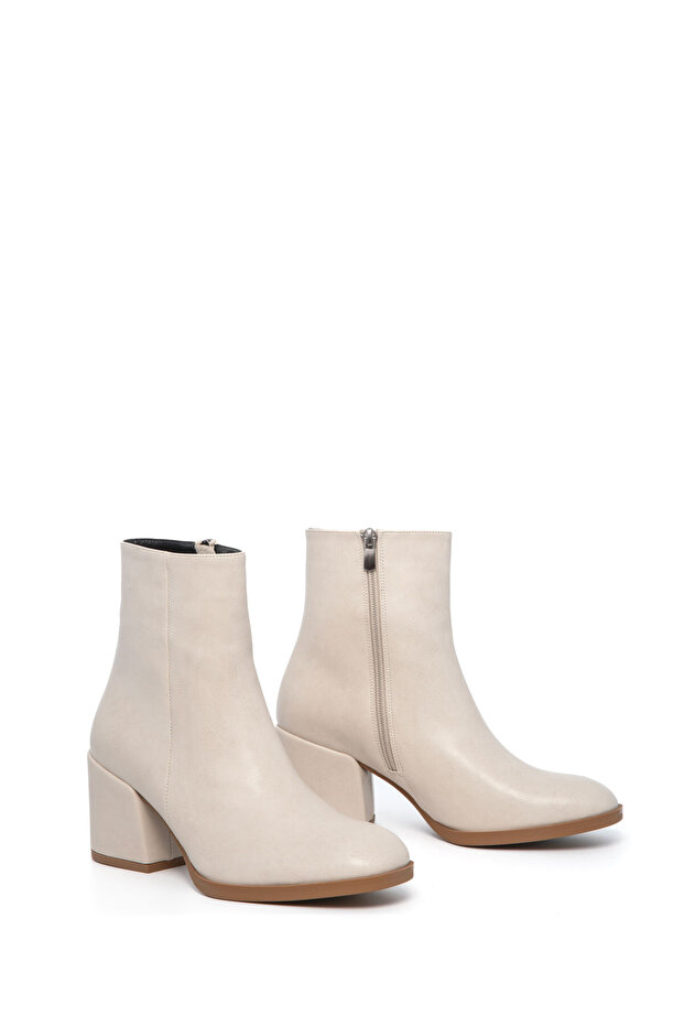 Bej Kadın Bot & Bootie 21142 - 5