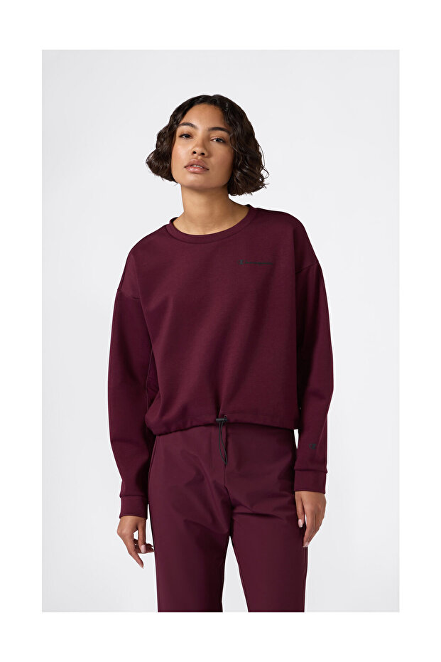 C-Tech Crewneck Sweatshirt Burgundy Women's Sweatshirt - 118376-Rs522