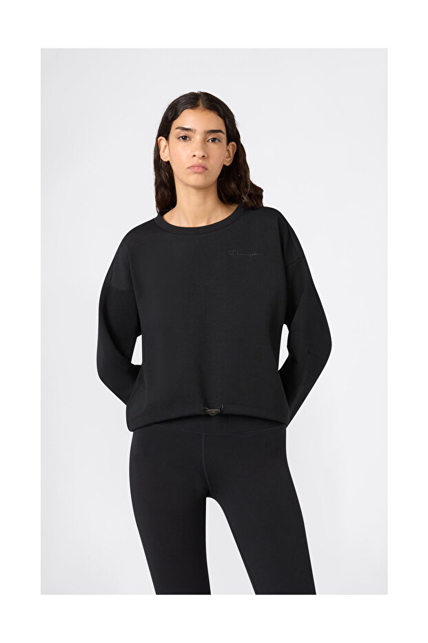 C-Tech Crewneck Sweatshirt Black Women's Sweatshirt - 118376-Kk001