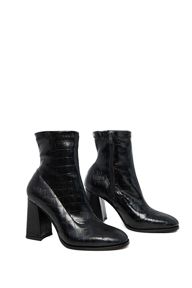 Siyah Krako Kadın Bot & Bootie 21117 - 5