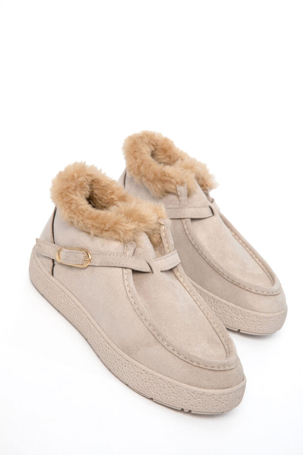 Bej Süet Kadın Bot & Bootie 21133 - 1