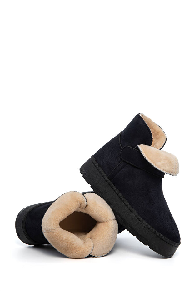 Siyah Süet Kadın Bot & Bootie 21153 - 5