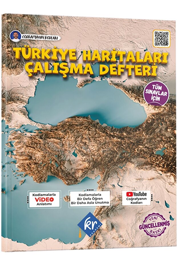 KR Akademi Yayınları Coğrafyanın Kodları Türkiye Haritaları Çalışma Defteri (TÜM SINAVLAR IÇİN)