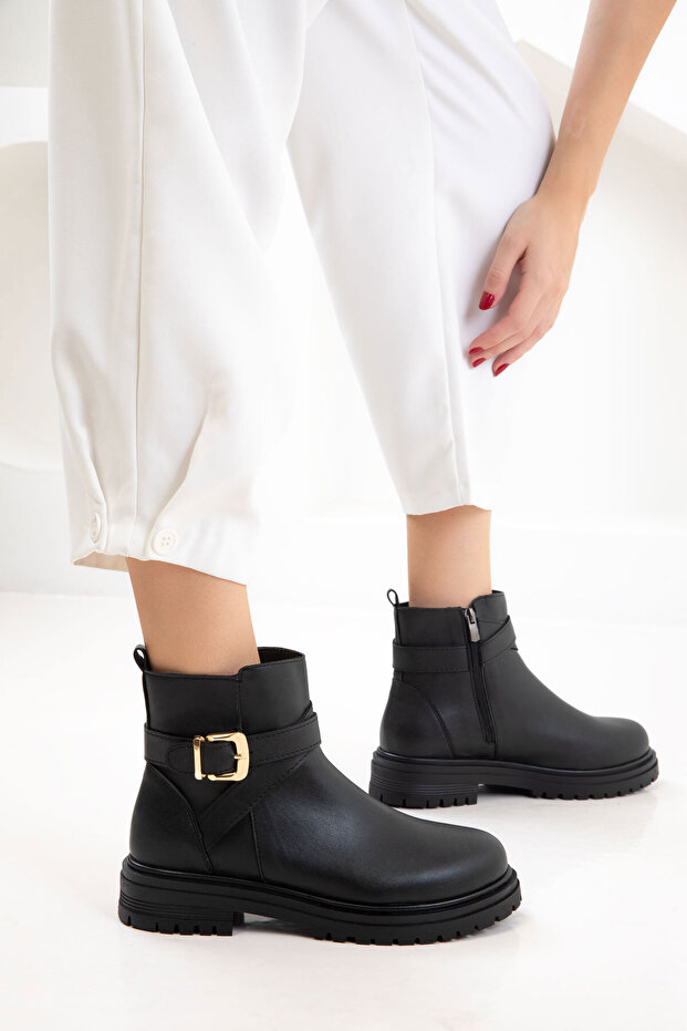 Siyah Kadın Bot & Bootie 21131 - 2