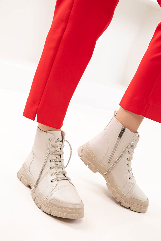 Bej Kadın Bot & Bootie 21139 - 2