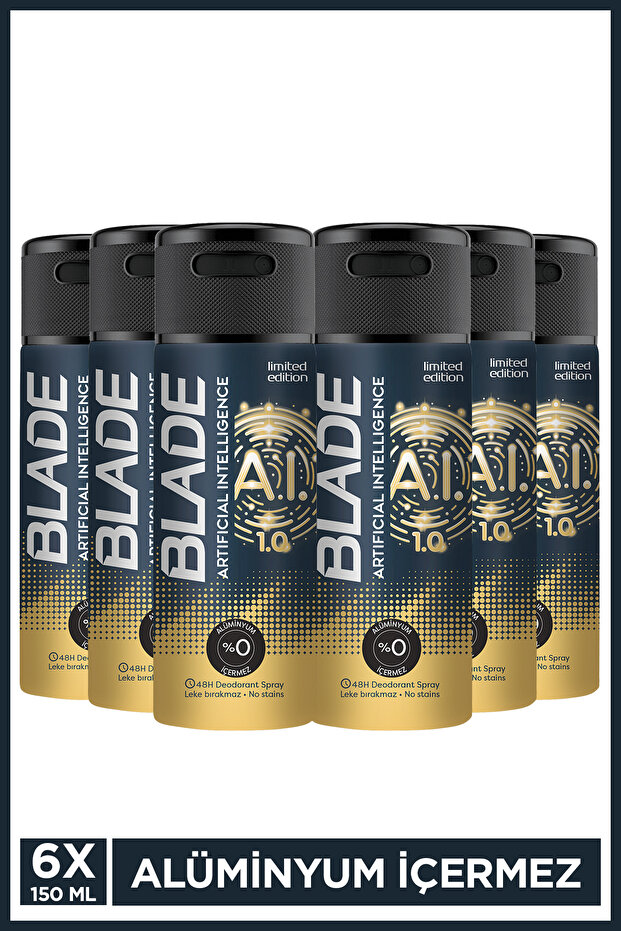 Artificial Intelligence 1.0 Erkek Deodorant 6x150 ml Leke Bırakmaz - 1