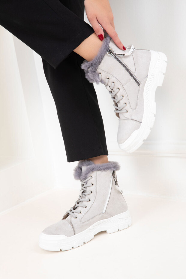 Buz Süet Kadın Bot & Bootie 20007 - 5