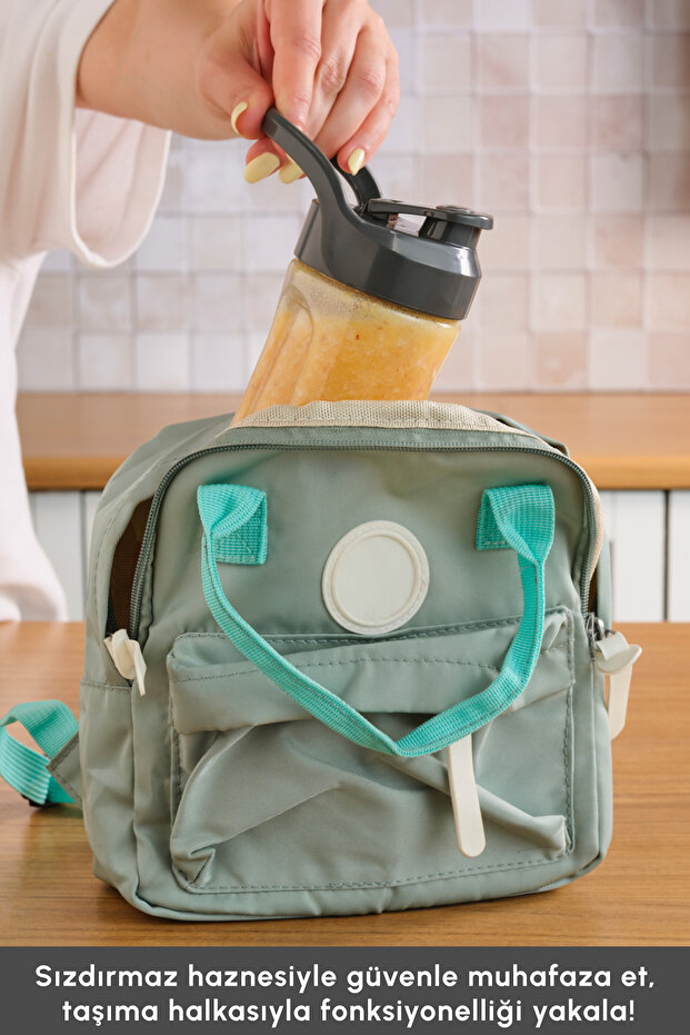 Retro Personal Kişisel Smoothie Blender Grey - 8