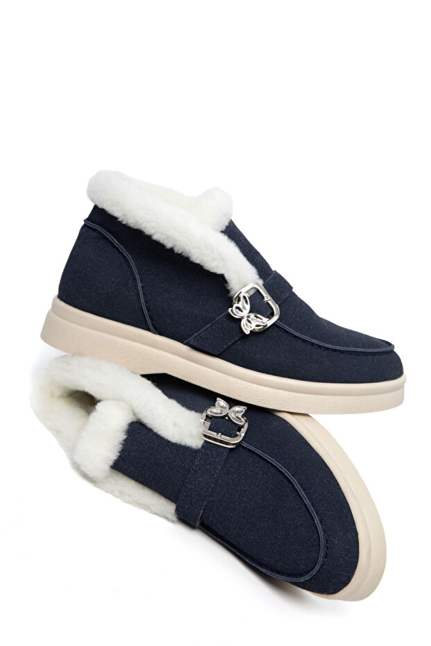 Lacivert Süet Kadın Bot & Bootie 19926 - 2