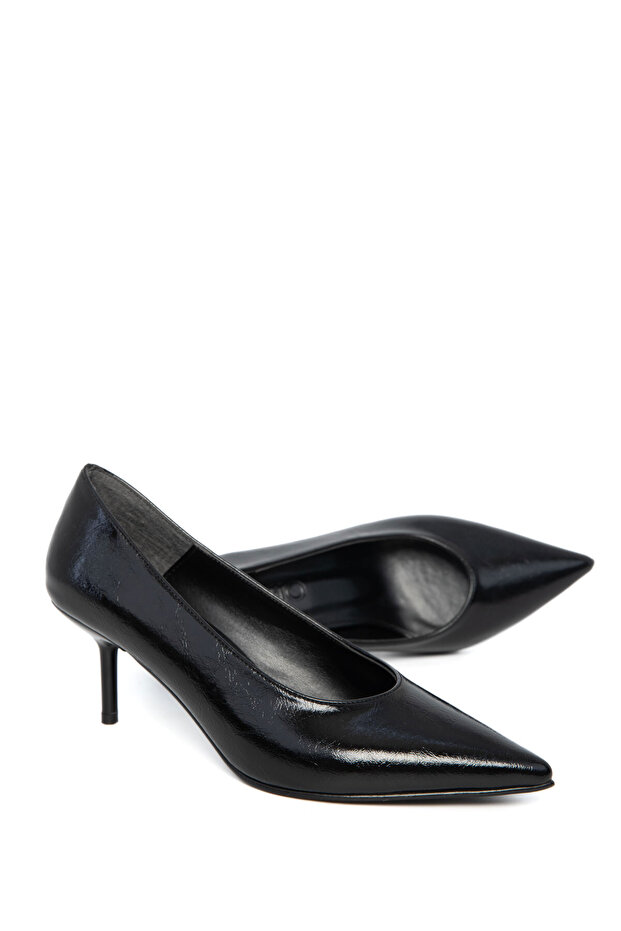 Black Women's Classic Heeled Shoes 21170