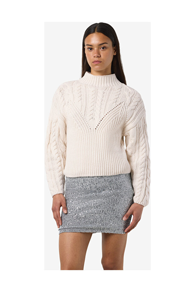 NMHAYSA L/S Zopfmuster-Strickpullover - 2