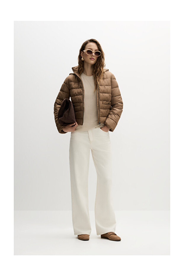 Kobieta NOWA KURTKA Z KAPTUREM I WYŚCIÓŁKĄ BSC - 10